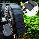 20W Foldable Solar Power Bank with USB Charger and Compass for Adventures