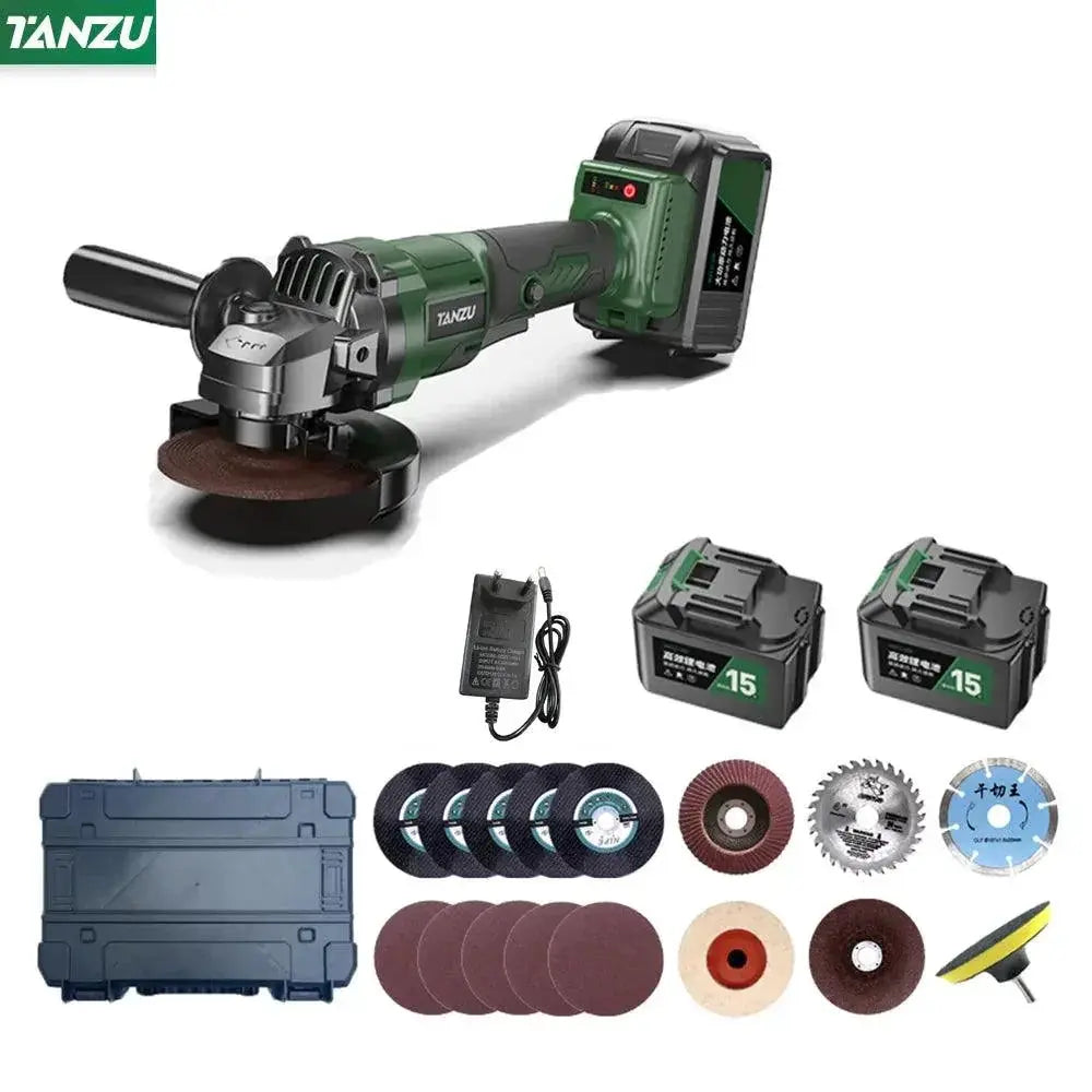 21V Brushless Cordless Angle Grinder 4 Inch Electric Tool