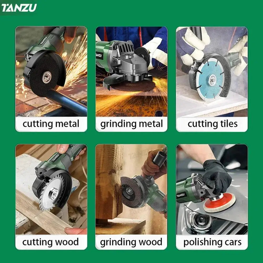 21V Brushless Cordless Angle Grinder 4 Inch Electric Tool