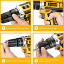 21V Cordless Drill Set with 23 Accessories for DIY Use
