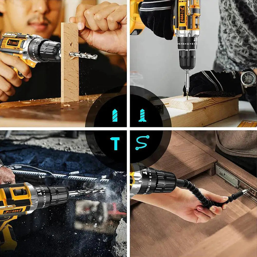 21V Cordless Drill Set With 23 Accessories For DIY Use