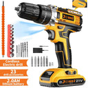 21V Cordless Drill Set with 23 Accessories for DIY Use