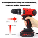 21V Cordless Electric Screwdriver & Impact Drill Mini Tool