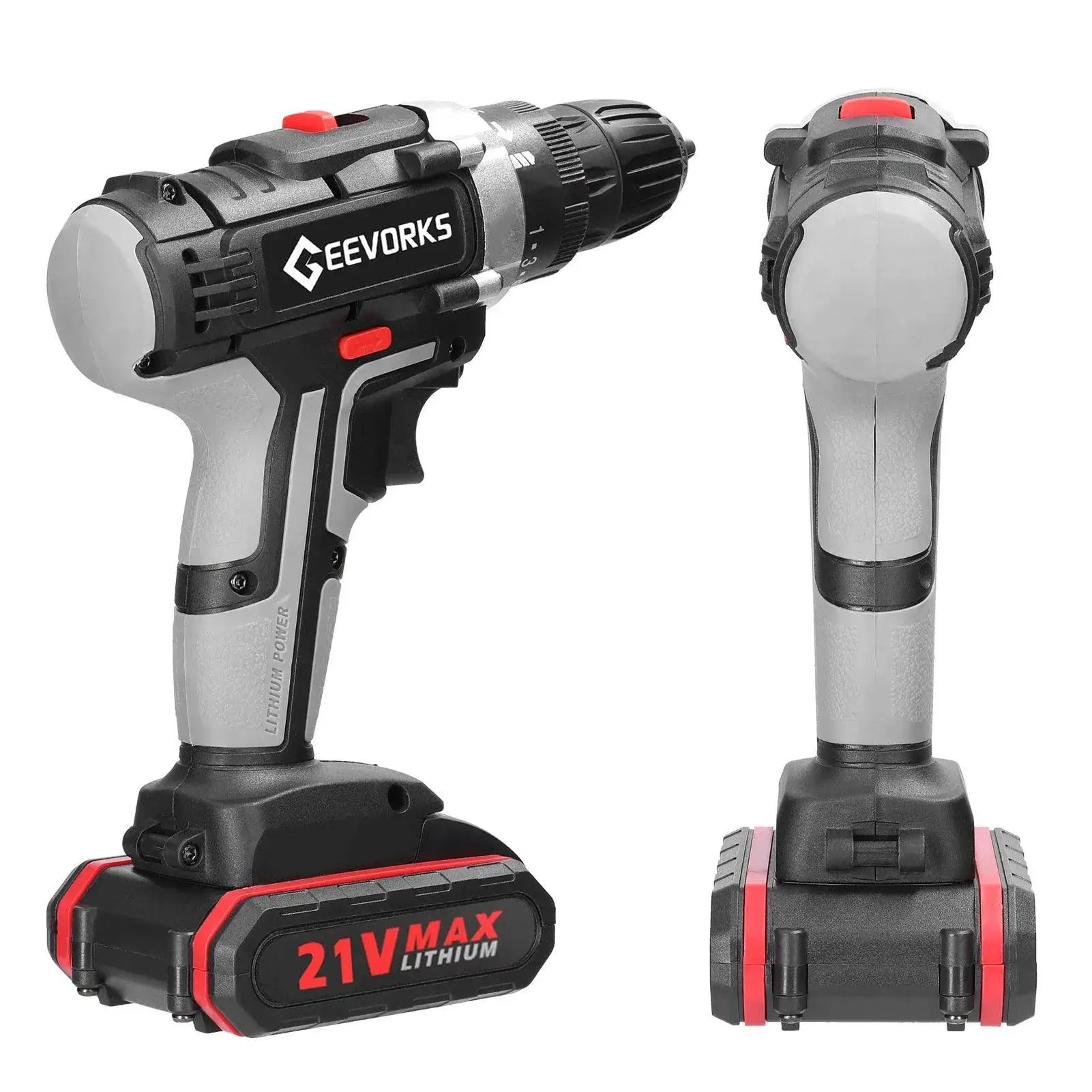 21V Cordless Impact Drill 3 - In - 1 Electric Screwdriver Kit