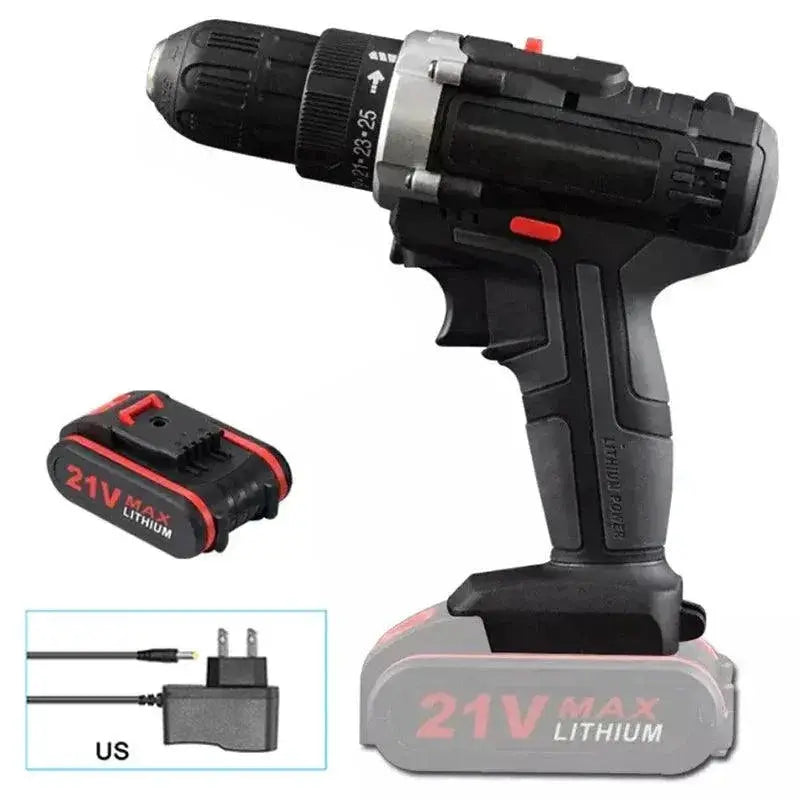 21V High Power Cordless Impact Drill for DIY Projects
