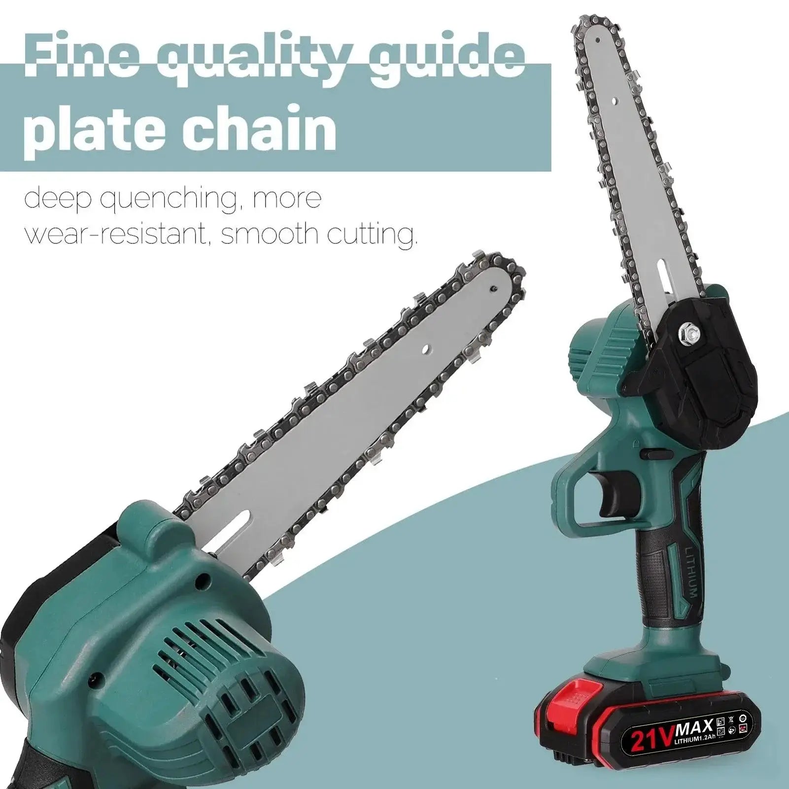 21V Portable Mini Electric Pruning Saw Rechargeable Chainsaw