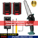 21V Portable Mini Electric Pruning Saw Rechargeable Chainsaw