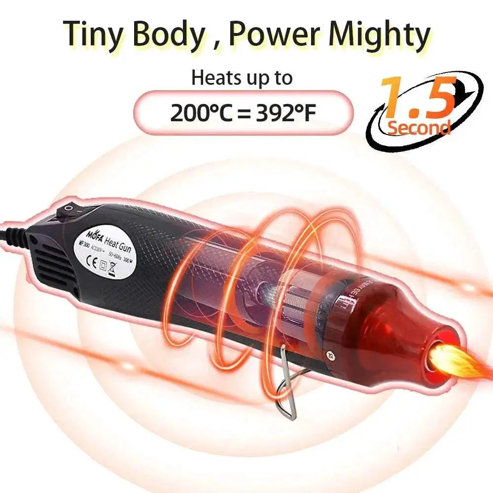 220V Mini Heat Gun With Stand For DIY Soldering Projects