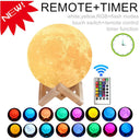 Moon Light: 3D Print Moon Lamp With Stand USB Kids Light