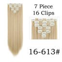 Hair Extensions: 24 Inch Blonde Black Clip-in