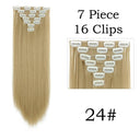 Hair Extensions: 24 Inch Blonde Black Clip-in