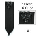 Hair Extensions: 24 Inch Blonde Black Clip-in