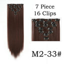Hair Extensions: 24 Inch Blonde Black Clip-in
