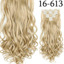 Hair Extensions: 24 Inch Blonde Black Clip-in