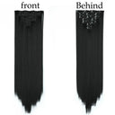 Hair Extensions: 24 Inch Blonde Black Clip-in