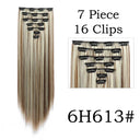 Hair Extensions: 24 Inch Blonde Black Clip-in