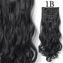 Hair Extensions: 24 Inch Blonde Black Clip-in