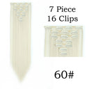 Hair Extensions: 24 Inch Blonde Black Clip-in