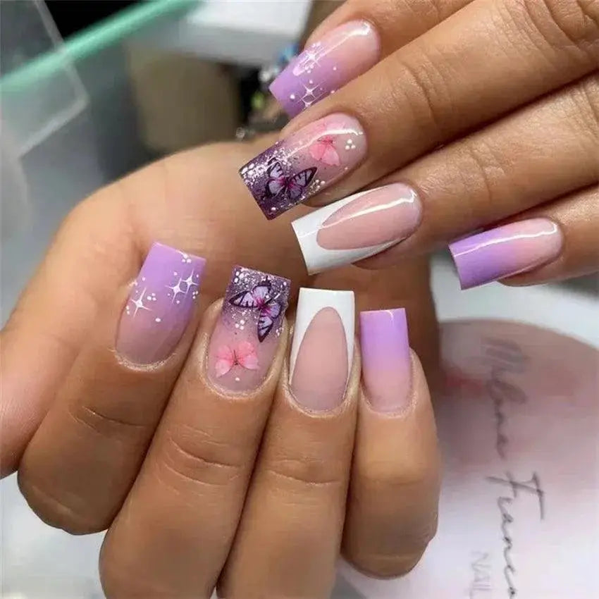 24 Piece Acrylic False Nails Set for Women Express Style