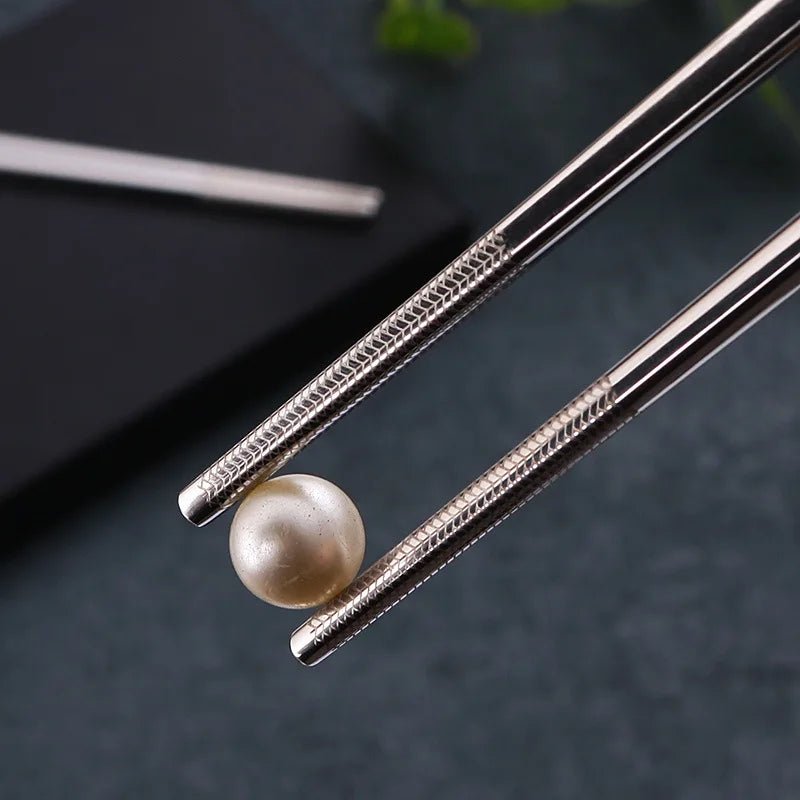 24cm Korean Chopsticks 316L Stainless Steel Laser Engraving Anti Skid