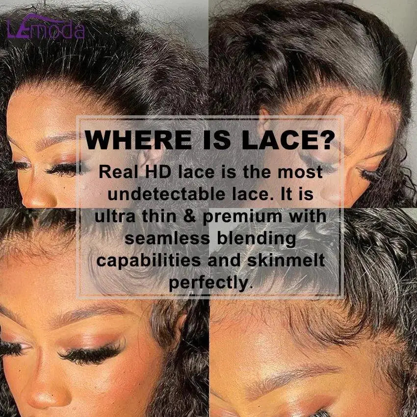 250 Density 13x6 HD Lace Frontal Deep Wave Virgin Hair Wig