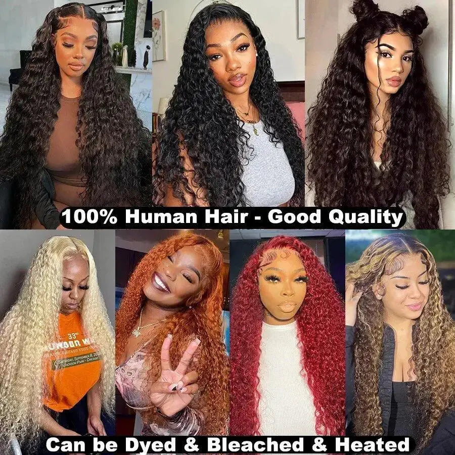 250 Density 13x6 HD Lace Frontal Deep Wave Virgin Hair Wig