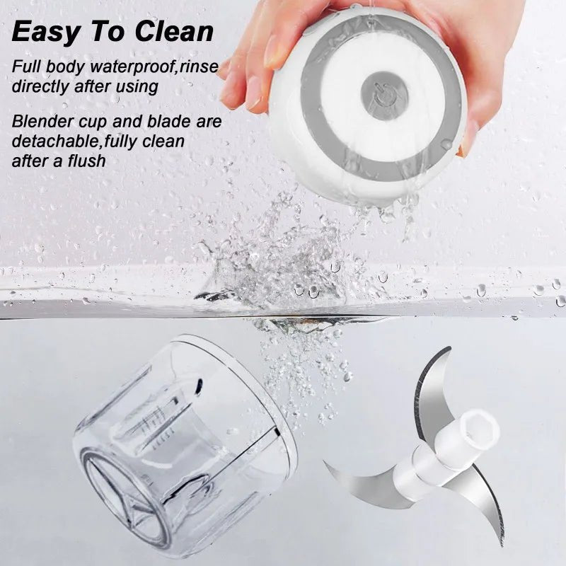 250ML Electric Garlic Grinder Wireless Portable Baby Food Processor