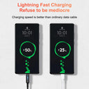 25cm Short Nylon Charger Data Cable Micro USB Type C Cables