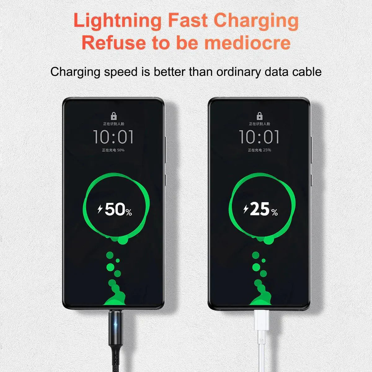 25cm Short Nylon Charger Data Cable Micro USB Type C Cables