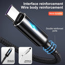 25cm Short Nylon Charger Data Cable Micro USB Type C Cables