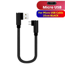 25cm Type C USB Micro Cable Fast Charging Data Cord