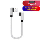 25cm Type C USB Micro Cable Fast Charging Data Cord