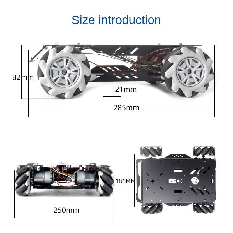 25Kg Load RC Tank V3 Mecanum Wheel Robot Arduino PS2 Encoder Kit STEM Education