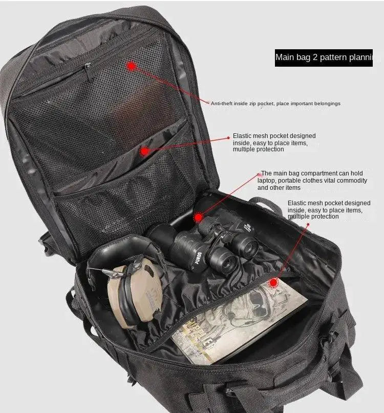 25L 50L Tactical Backpack Large Molle Hiking Bag For Men