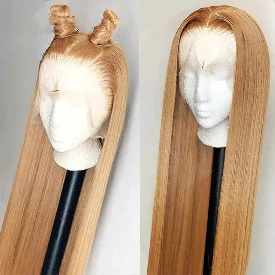Honey Blonde Lace Front Human Hair Wig HD Transparent 13x4