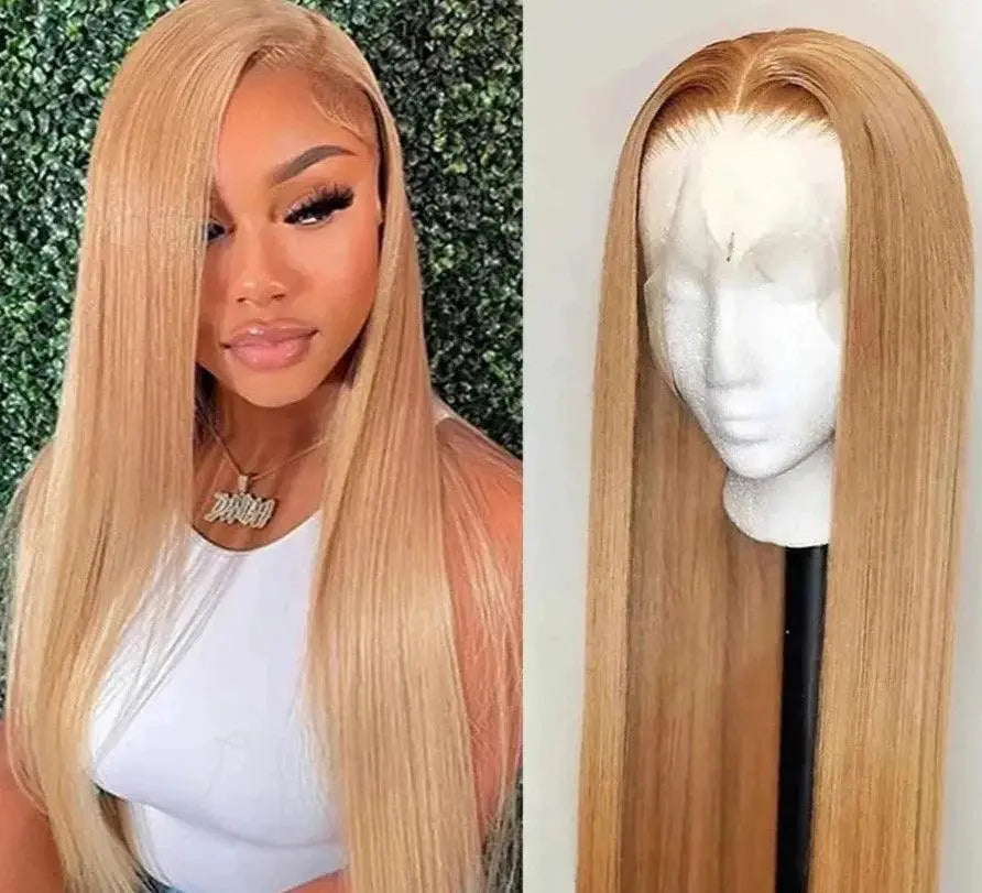 Honey Blonde Lace Front Human Hair Wig HD Transparent 13x4