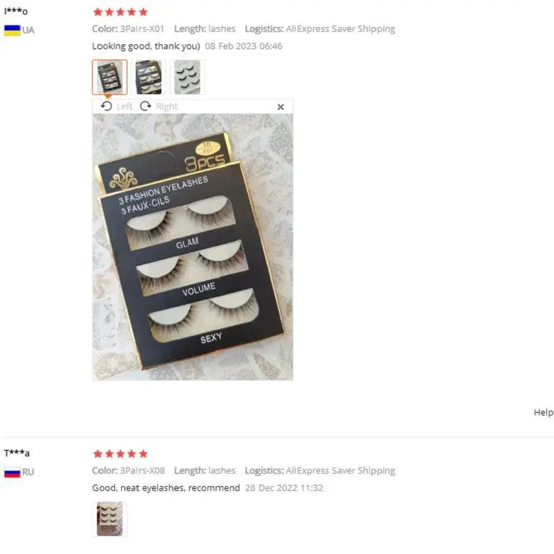 27 Styles Faux Mink Handmade False Eyelashes Kit Glamorous