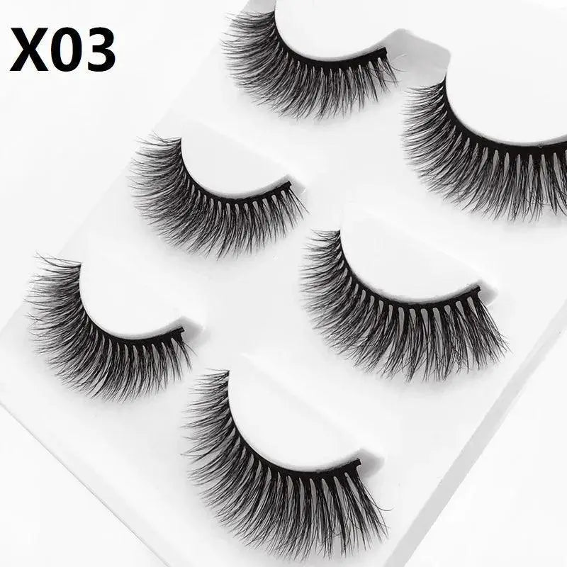 27 Styles Faux Mink Handmade False Eyelashes Kit Glamorous