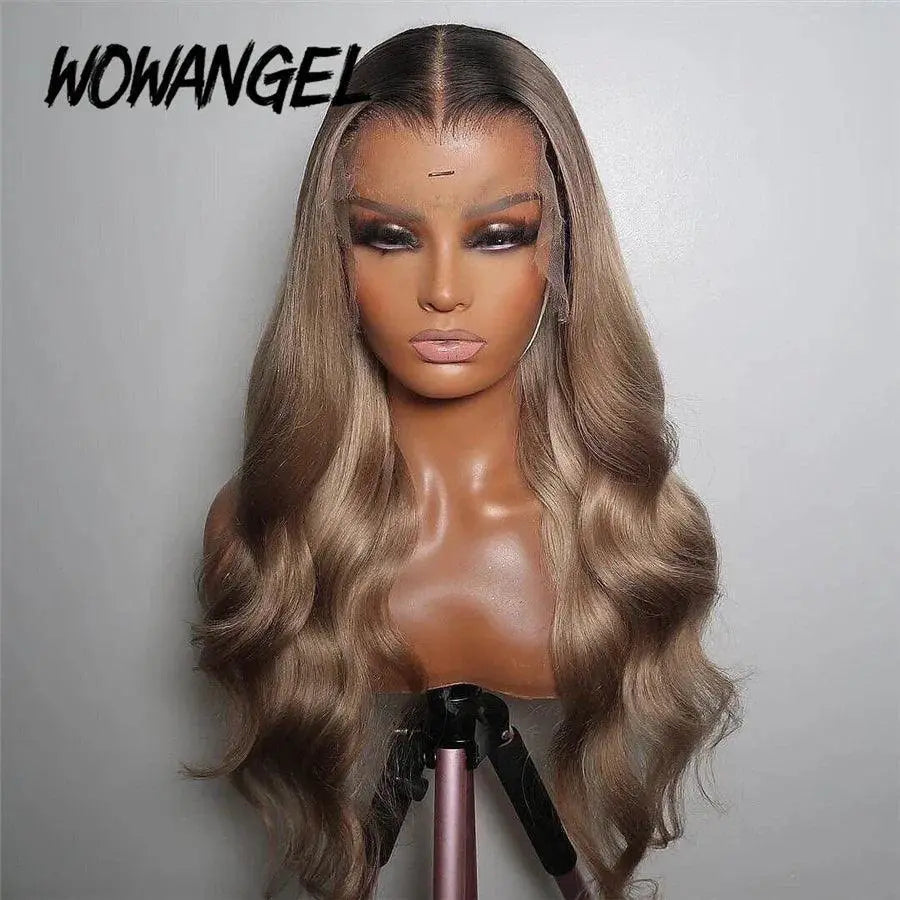 28 Inch Ash Blonde Body Wave Lace Front Wig 100 Percent Hair