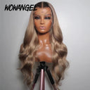 28-Inch Ash Blonde Body Wave Lace Front Wig 100% Human Hair