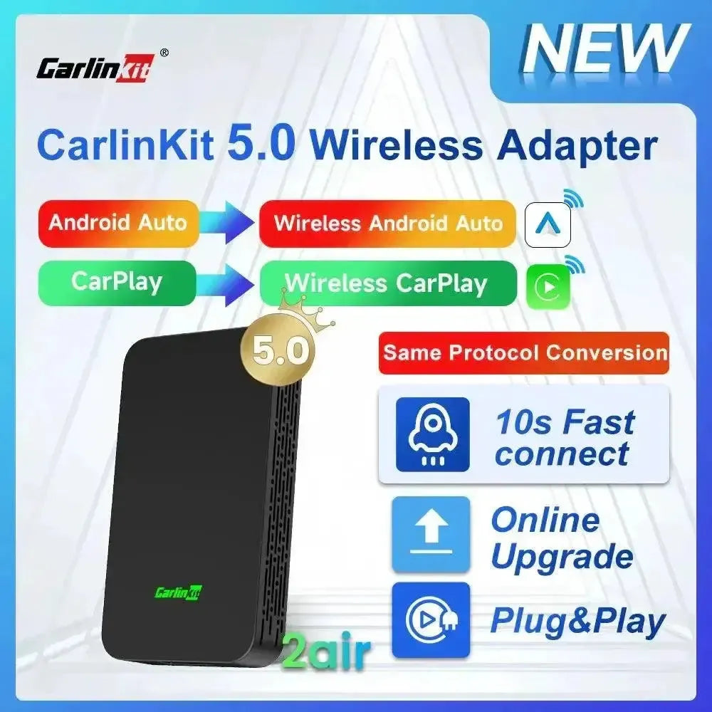 2air CarlinKit Wireless CarPlay And Android Auto Box Adapter