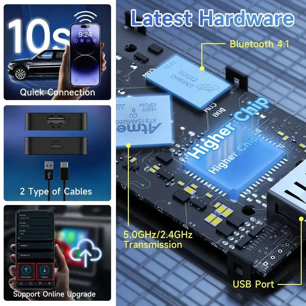 2air CarlinKit Wireless CarPlay And Android Auto Box Adapter