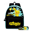 2PC/3PC-Set Pikachu Pokemon Backpack for School Kids