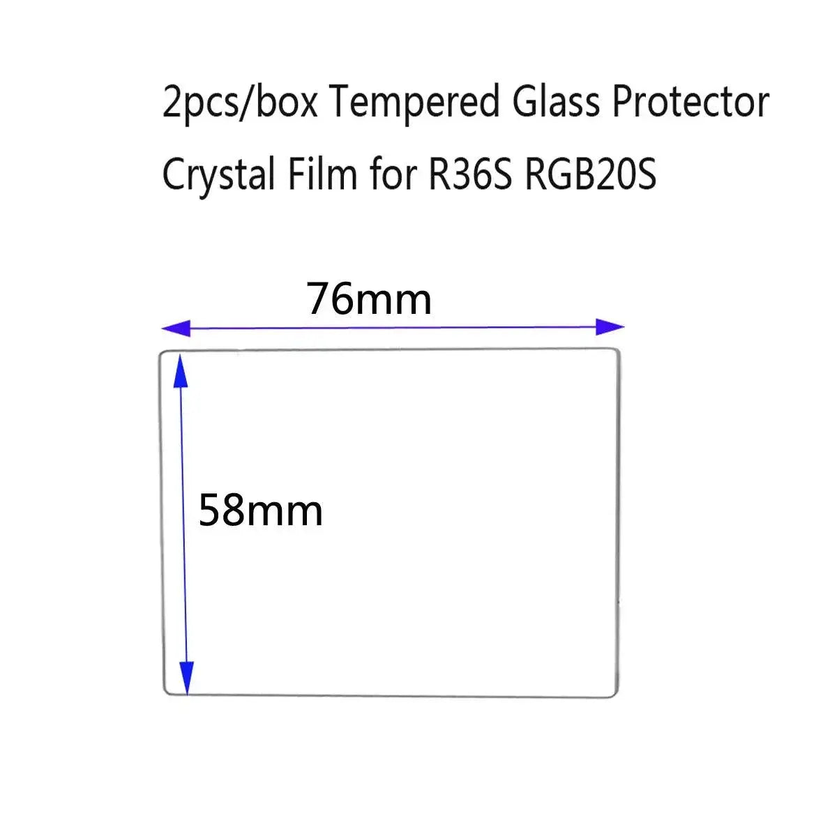 2 Pack Tempered Glass Protector For R36S RGB20S Console