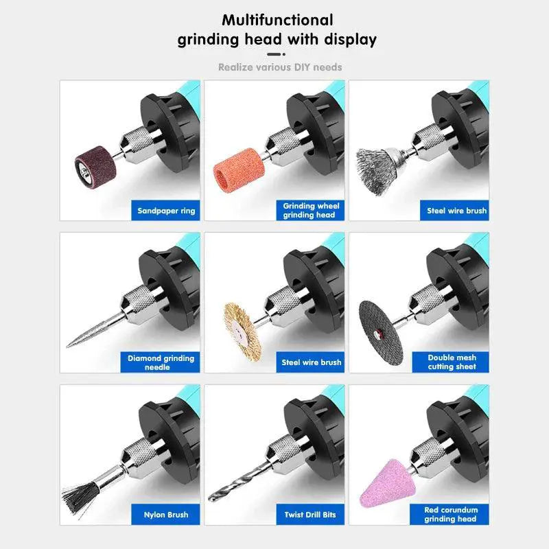 2Pcs DIY Drill Engraving Electric Drill Dremel Tool Set