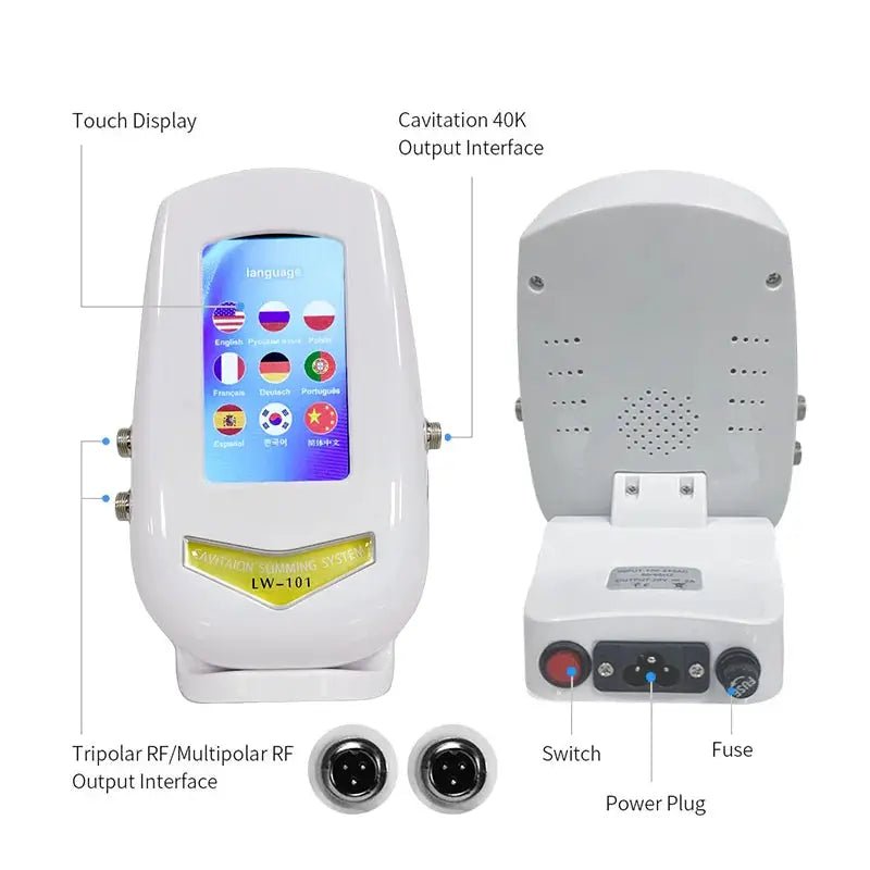 3 - in - 1 40K Ultrasonic Body Shaping and Facial RF Device for At Home Slimming