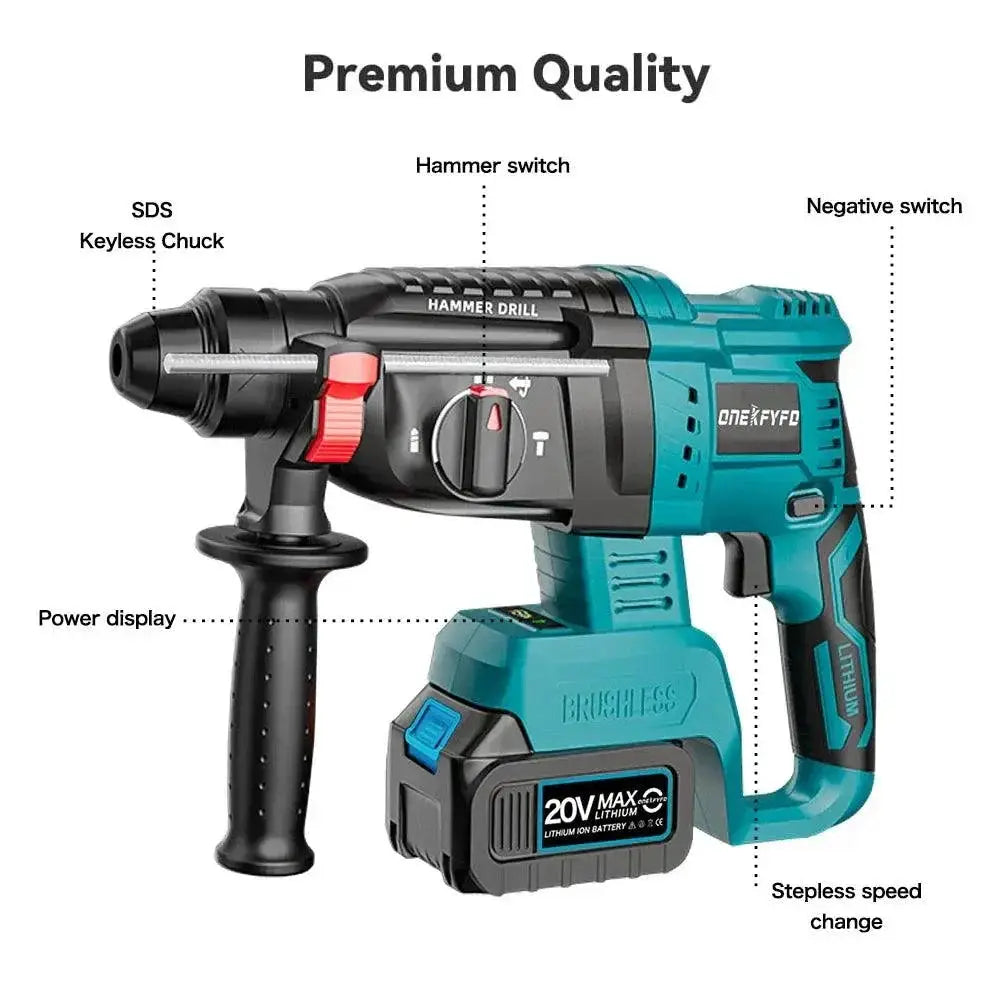Three In One Cordless Brushless Hammer Drill For Steel