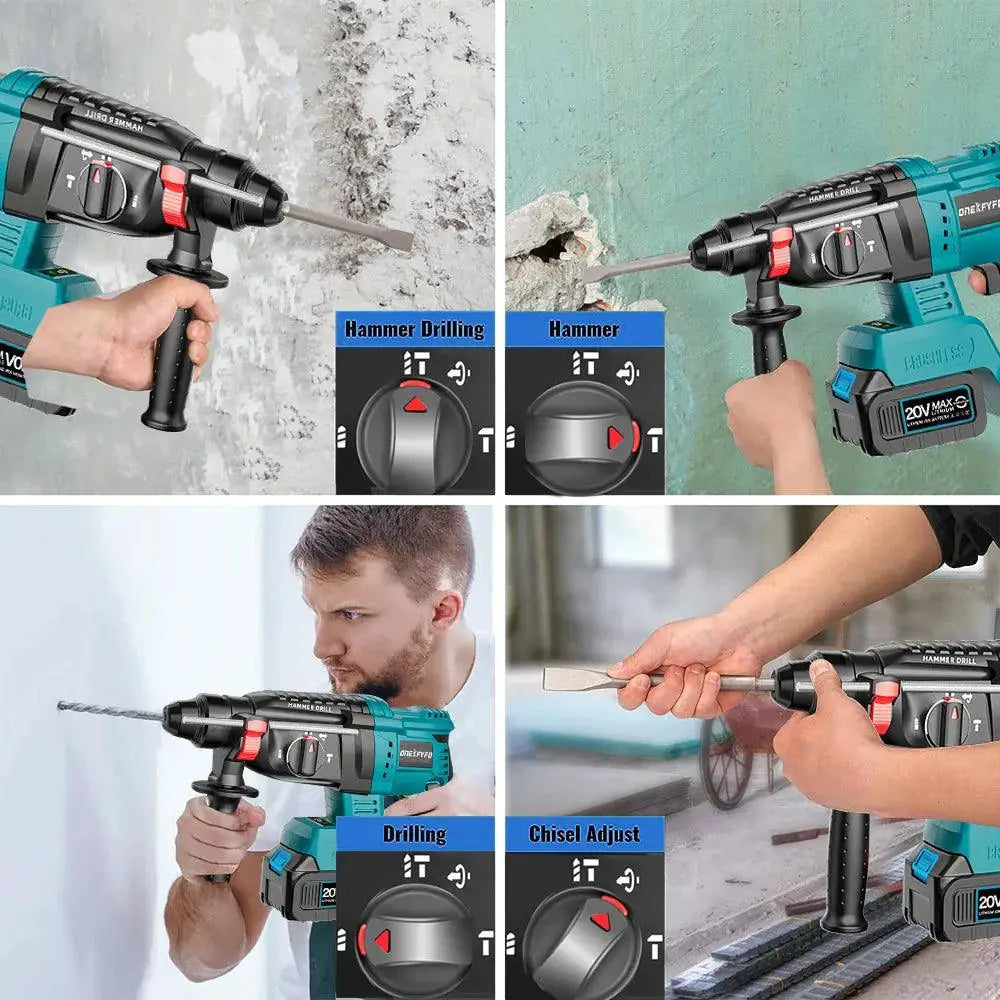 Three In One Cordless Brushless Hammer Drill For Steel