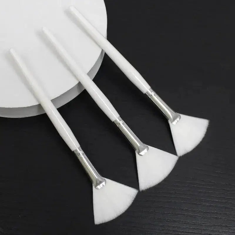 Three Piece Facial Brush Set For Soft Makeup Application