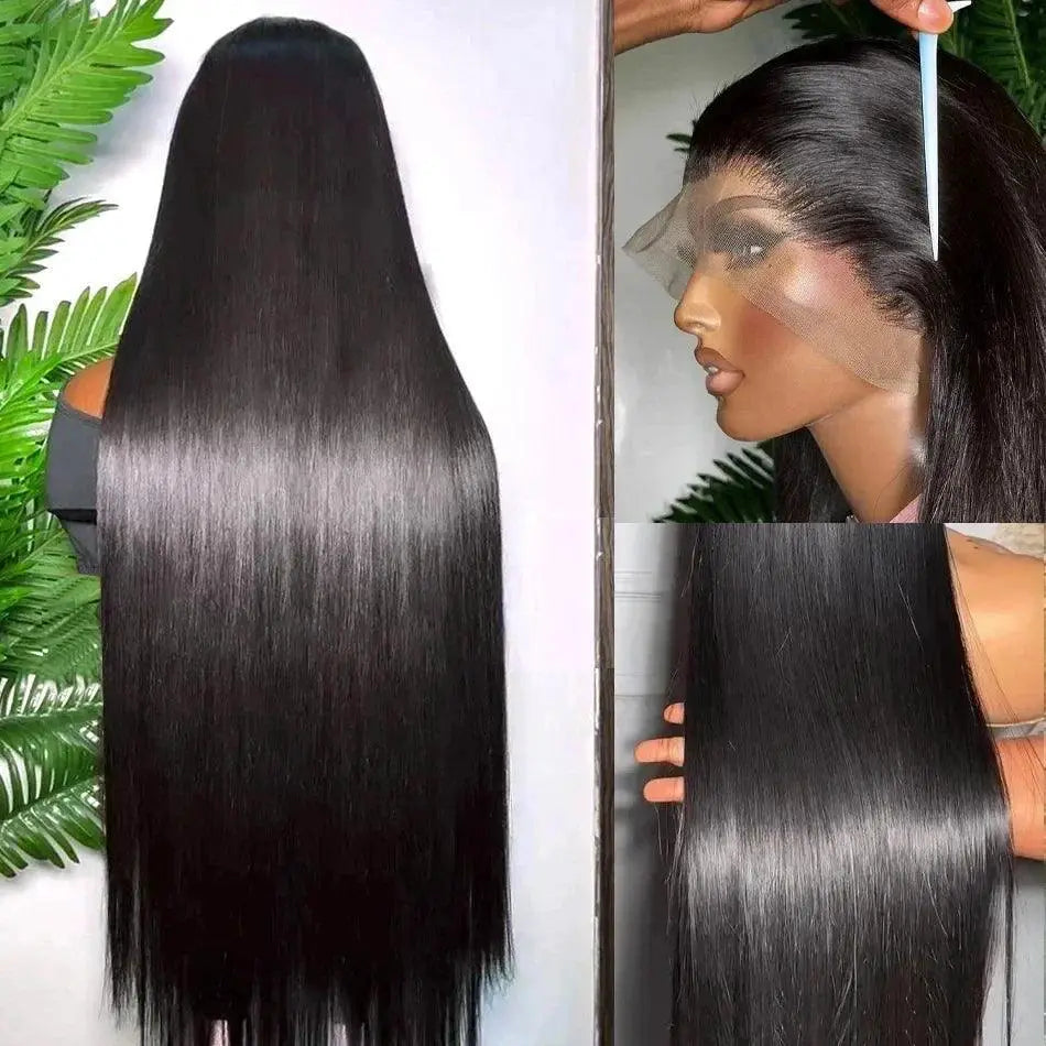 30 Inch 200 Density Bone Straight Lace Front Wig Brazilian